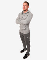 Guru Muscle ARK HOODIE LIGHT GREY MARL, view 3