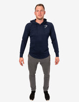 Guru Muscle ARK ZIP HOODIE SAPPHIRE BLUE, view 2