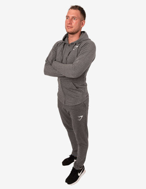 Guru Muscle Ark Zip Hoodie Charcoal Marl