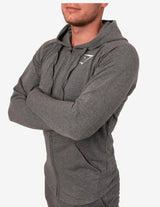 Guru Muscle Ark Zip Hoodie Charcoal Marl, view 3