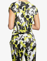 Guru Muscle ARTEMIS Crop shirt – GREY & LIME LIGHT, view 2