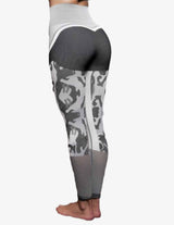 Guru Muscle ATHENA CAMO Legging High Waist – Light Grey, view 2