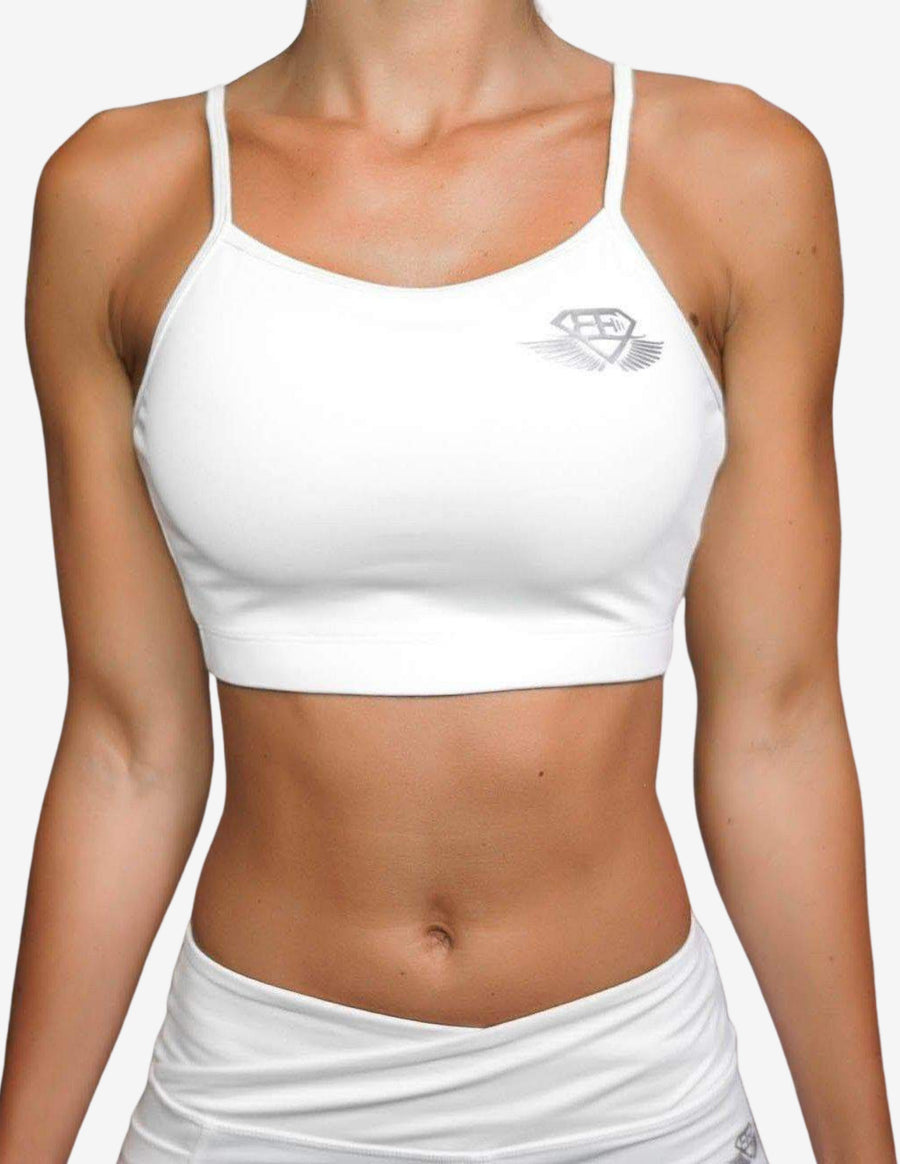 Guru Muscle ATHENA COMFORT CROP TOP – White Ivory
