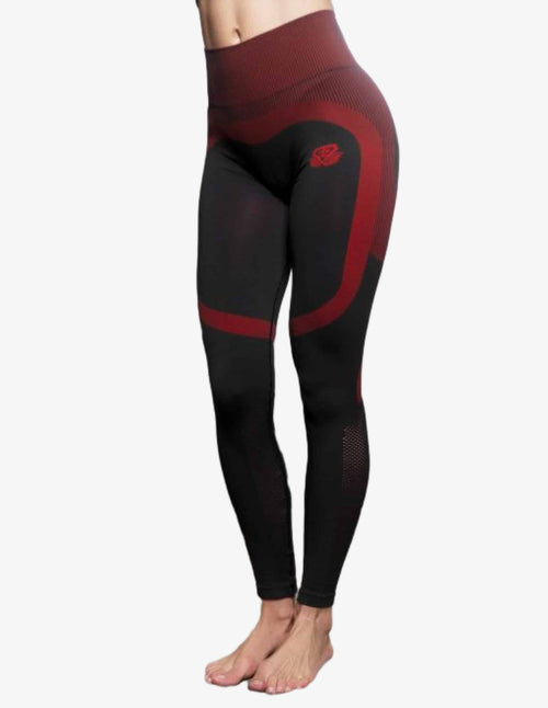 Guru Muscle Aurora 2.0 High Waist Legging – Black & Red