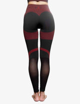 Guru Muscle Aurora 2.0 High Waist Legging – Black & Red, view 2