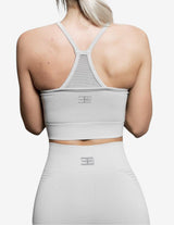 Guru Muscle Aurora Seamless Crop Top – Light Grey, view 2