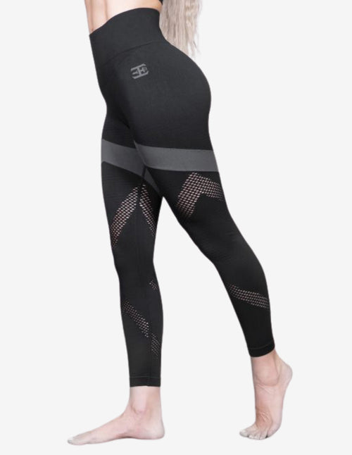 Guru Muscle AZTEC Seamless Legging High Waist – Black / Grey