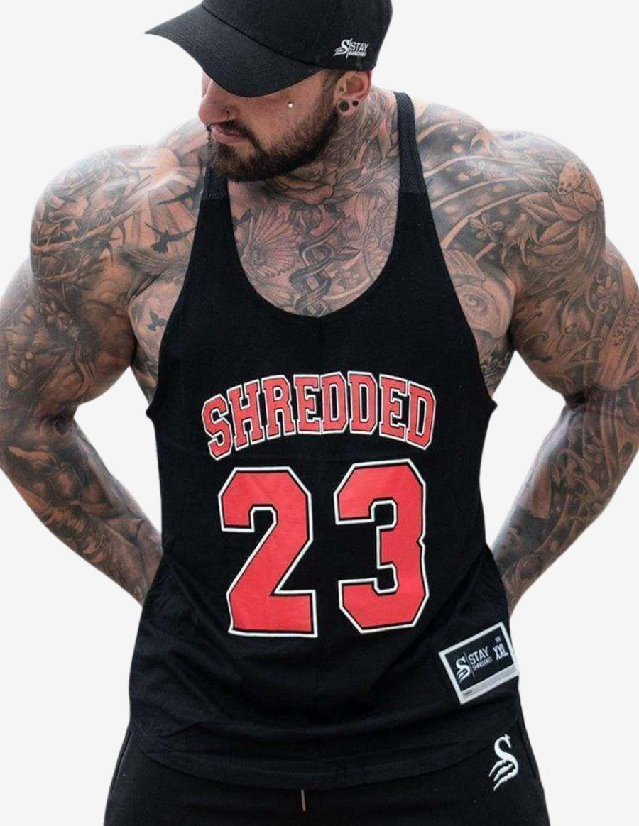 Guru Muscle Basketball Stringer - Black/Red