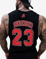 Guru Muscle Basketball Tank top - Black/Red, view 2