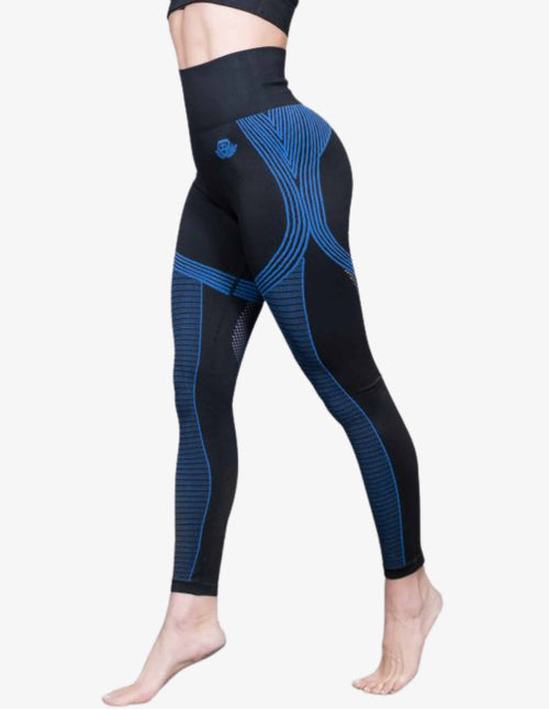 Guru Muscle BIKER Seamless Legging – Black / Blue
