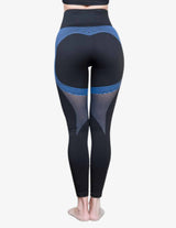 Guru Muscle BIKER Seamless Legging – Black / Blue, view 2