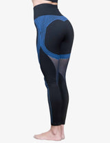 Guru Muscle BIKER Seamless Legging – Black / Blue, view 3