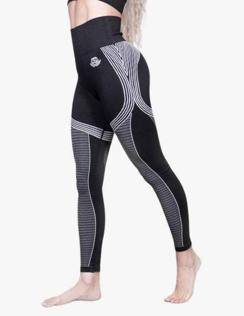 Guru Muscle BIKER Seamless Legging – Black / White