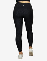 Guru Muscle Black Leopard Legging - Black, view 3