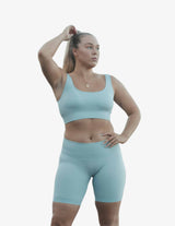 Guru Muscle Bondi Blue Ribbed Seamless Bra, view 4