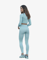 Guru Muscle Bondi Blue Seamless Leggings, view 2