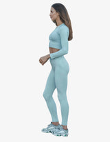 Guru Muscle Bondi Blue Seamless Leggings, view 3