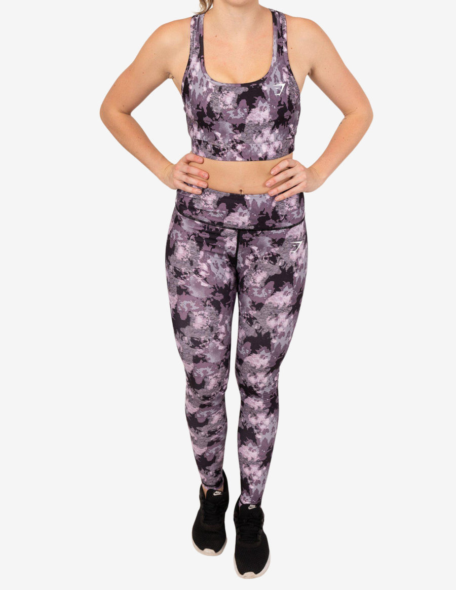 Guru Muscle Camo Printed Sports Bra Pink