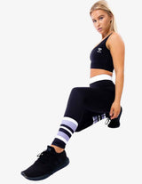 Guru Muscle Candy Stripe Full Length Leggings, view 6