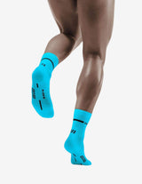 Guru Muscle CEP Neon Mid Cut Socks Blue, view 4