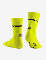 Guru Muscle CEP Neon Mid Cut Socks Yellow, view 2