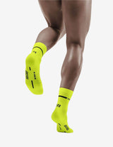Guru Muscle CEP Neon Mid Cut Socks Yellow, view 4
