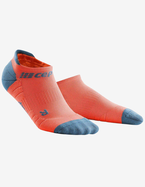 Guru Muscle CEP No Show Socks 3.0 Coral/Grey