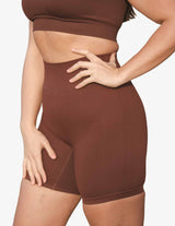 Guru Muscle Chocolate Seamless Biker Shorts, view 3