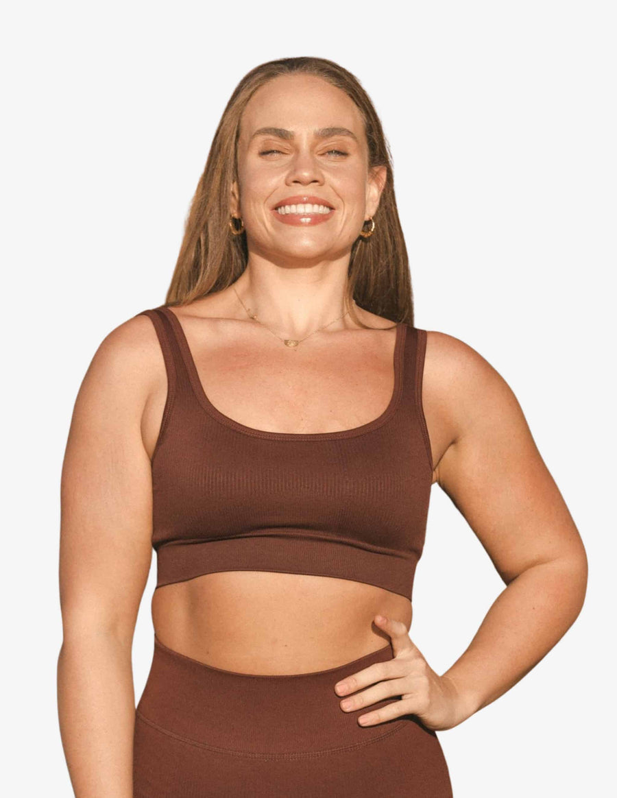 Guru Muscle Chocolate Seamless Sports Bra