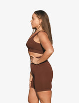 Guru Muscle Chocolate Seamless Sports Bra, view 3