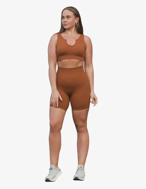 Guru Muscle Clay Ribbed Seamless Biker Shorts