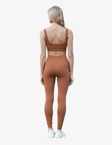 Guru Muscle Clay Ribbed Leggings Brown, view 2