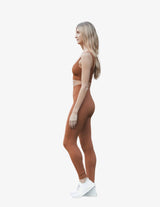 Guru Muscle Clay Ribbed Leggings Brown, view 3