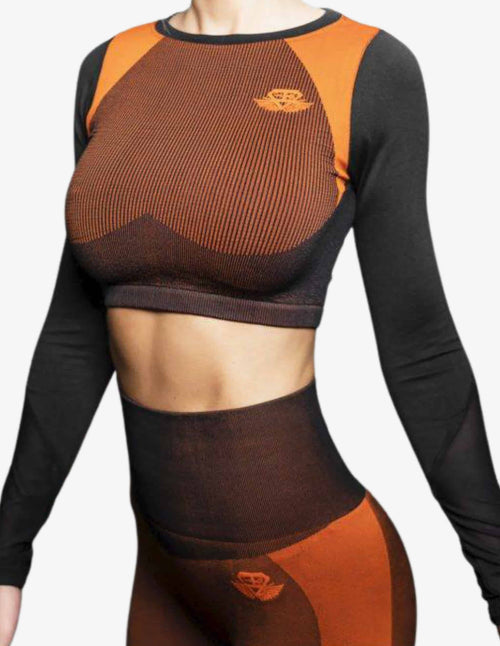 Guru Muscle Cleopatra Seamless Crop Top – Orange