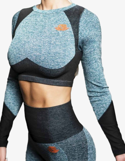 Guru Muscle Cleopatra Seamless Crop Top – Petrol
