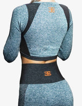 Guru Muscle Cleopatra Seamless Crop Top – Petrol, view 2