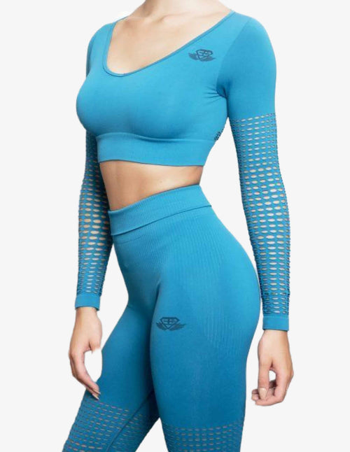 Guru Muscle CLIO 2.0 Seamless Crop Top – OCEAN DEEP