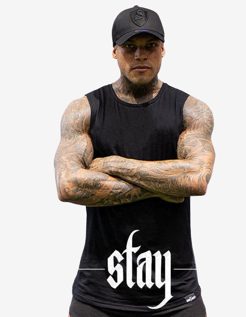 Guru Muscle Longline Tank top - Black