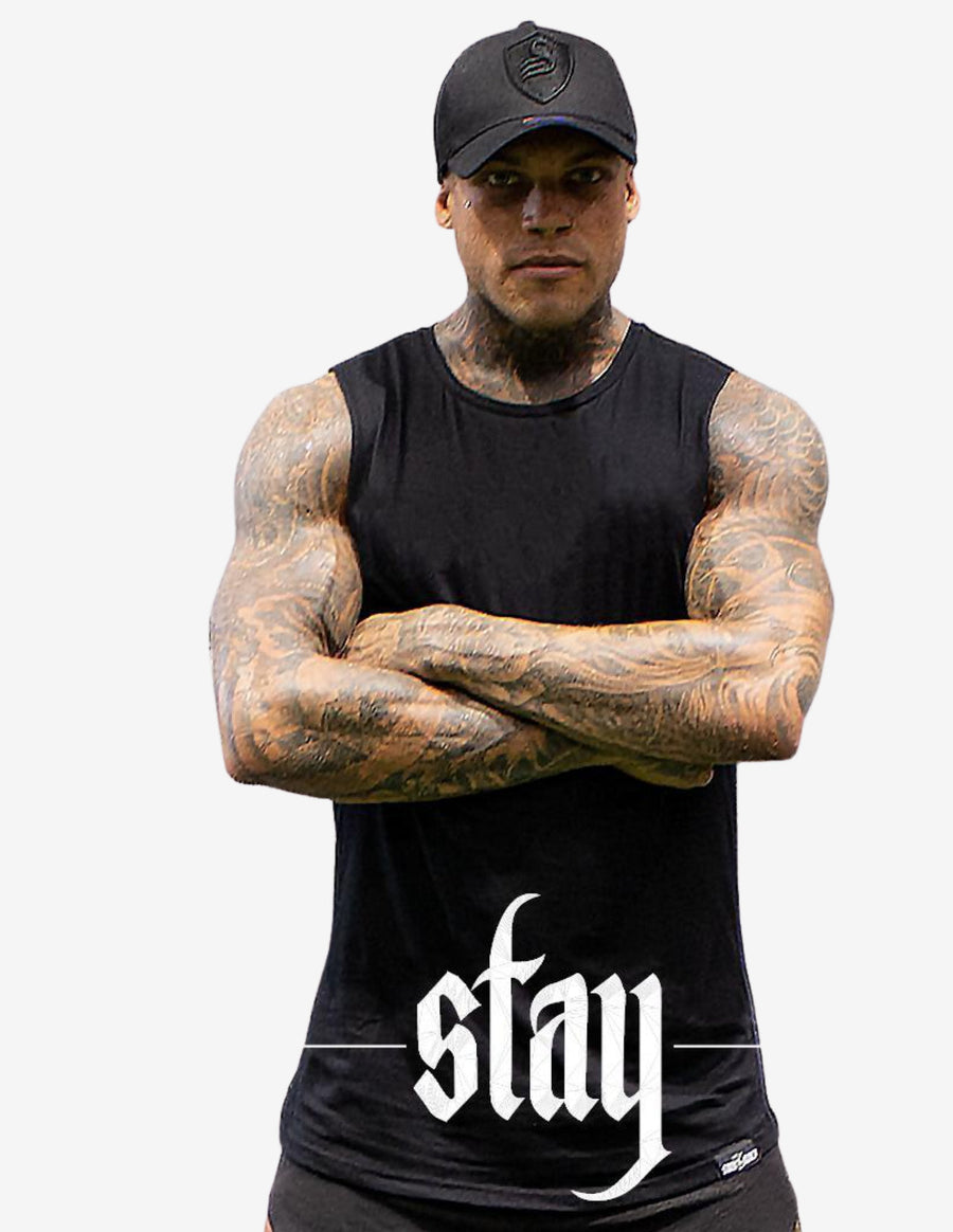 Guru Muscle Longline Tank top - Black