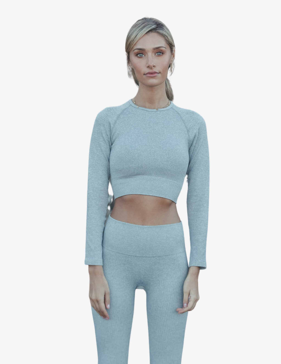 Guru Muscle Cloudy Long Sleeve Crop