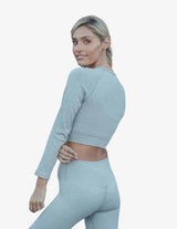Guru Muscle Cloudy Long Sleeve Crop, view 2