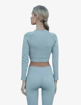 Guru Muscle Cloudy Long Sleeve Crop, view 4