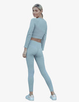 Guru Muscle Cloudy Ribbed Seamless Leggings, view 3
