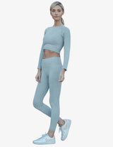 Guru Muscle Cloudy Ribbed Seamless Leggings, view 4