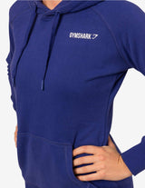 Guru Muscle Crest Pullover Hoodie Indigo, view 3
