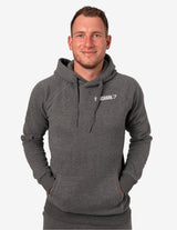 Guru Muscle Crest Pullover Hoodie Charcoal Marl, view 2