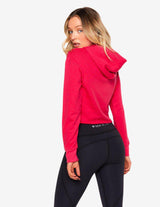 Guru Muscle Crop Hoodie (Fuschia), view 2