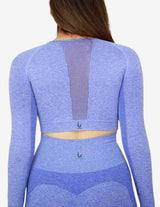 Guru Muscle Cropped Long Sleeve - Royal Blue, view 2