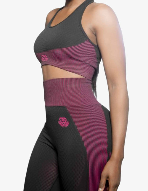 Guru Muscle DOMINA Seamless BRA – BLACK FUCHSIA
