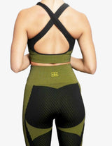Guru Muscle DOMINA Seamless BRA – BLACK LIME LIGHT, view 2
